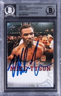2020 Leaf Mike Tyson Special Edition #SEMT3 Mike Tyson Signed Card - BGS Authentic